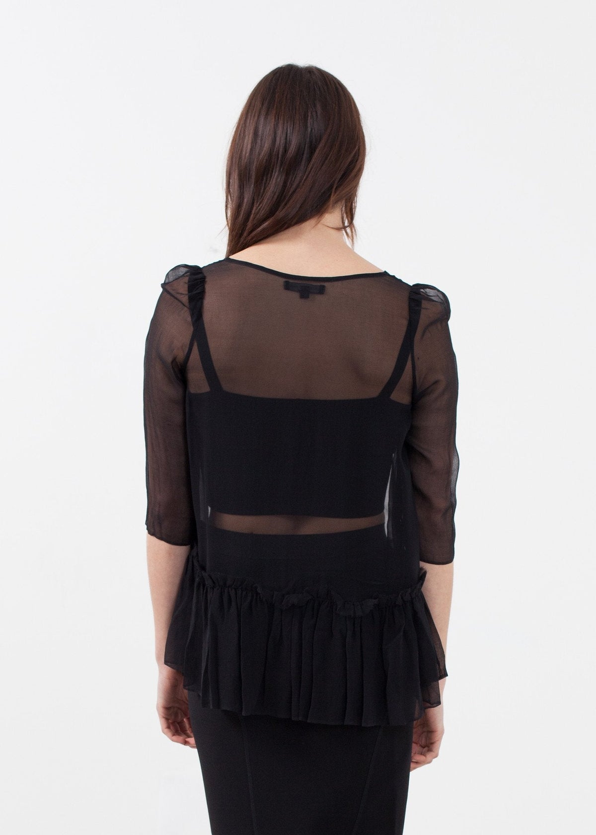 Ruffle Top Black