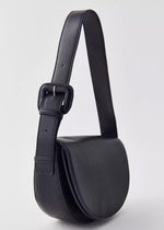 Leather Baguette Hobo Bag