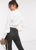 Reckless wrap shirt in White